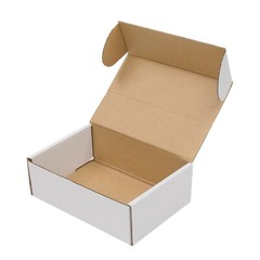 50 Pack Corrugated Packaging Boxes White Cardboard Boxes and Yellow Inside 6x4x2