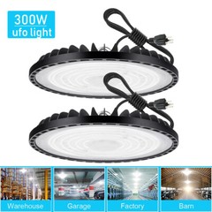 2 UFO Led High Bay Light 300W Commercial Industrial Garage Factory Light 90-277V