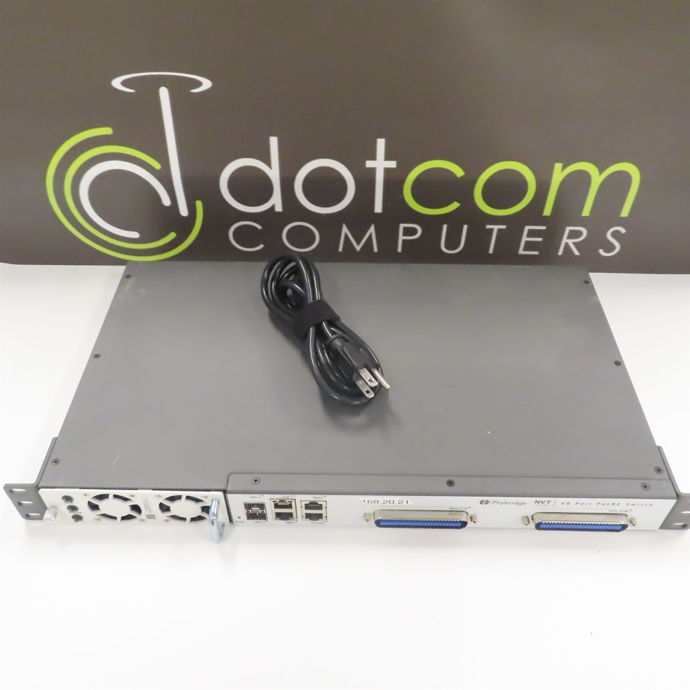 NVT Phybridge 48 Port PoLRE Switch P/N PL-048 Stream Line (Port 20 & 37 Bad)