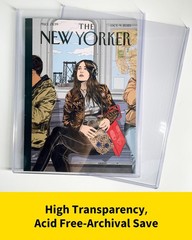 HYARUAT Magazine Toploaders – 7mm Thick Plastic 9 x 11.5 x 0.3 inches, Clear