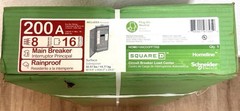 Square D Homeline Outdoor 200 Amp 8 Spaces 16 Circuits Main Breaker Panel Box