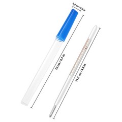 Glass Oral Adults Classic Accurate Temperature 4.7×0.3×0.3 inches, Blue