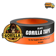 Gorilla Black Duct Tape 30 Yard Heavy Duty Tough Roll Strong Repair Tape