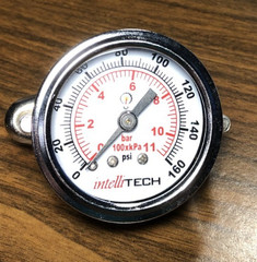160 PSI Pressure Gauge Back Mount 1/8″ NPT 1.5″ Face Air, Water, Oil, Gas