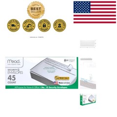 Durable White Security Envelopes – 45 Count, 20 lb Paper, Peel & Seal Design