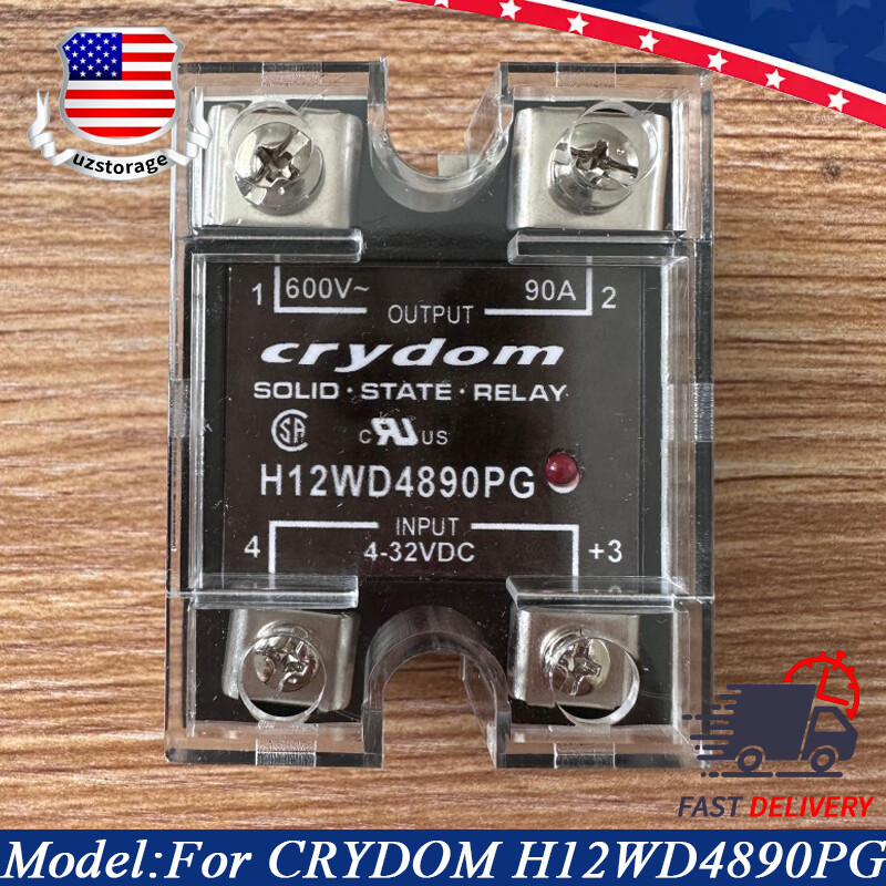 NEW SSR Solid State Relay For Crydom H12WD4890PG 4-32VDC 600VAC 90A US Shipping