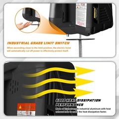 Power Electric Portable Hoist Winch 1100LBS, 3 in 1 Electric Cable Hoist 110V…