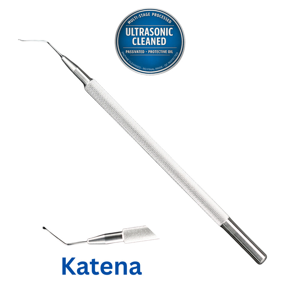 Katena K3-2419 Drysdale Nucleus Manipulator, Paddle Shaped Blade, Angled, 4-3/8″