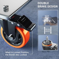 Stem Caster Wheels 4 inch Heavy Duty Threaded Stem Mount Casters Set of 4 with