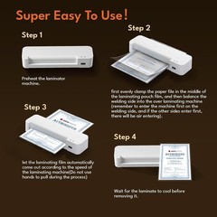 Uinkit Thermal Laminating 120 Pouches 3.5 Mil 4.3 x 6.3 Inch Smooth Gloss Finish