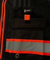Super Duty Black Mesh High Visibility Safety Vest, Class 3, Type R