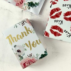 6×9 inches Poly Mailers Shipping Bags Thank You Notes Flowers Surrounded Whit…