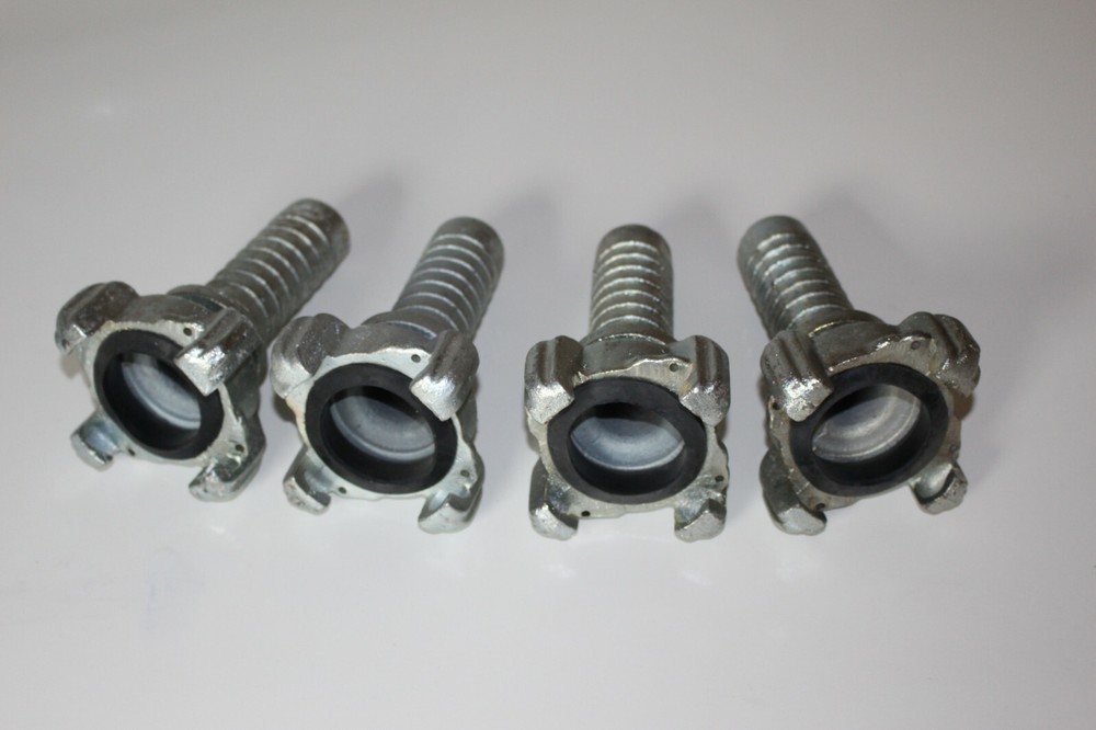 4-Pack 1-1/4″ Universal Chicago Hose Coupling – Barb End , 4-Lug