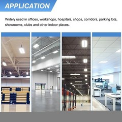 400W LED Linear High Bay Light With Microwave Sensor Warehouse Gym Light 60000LM