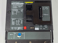 Square D PowerPact 200 Amp I-Line Circuit Breaker 600 VAC 3 Pole 100 kA JJA36200