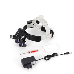 220V Scheinwerfer Medizinische Stirnlampe Chirurgisch 3.5X Binocular Kopflupe DE