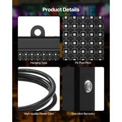 40×18 in Programmable LED Scrolling Sign Digital Display Board P6 Full-color