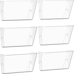 Gawerk Clear Acrylic Single Pocket, Plastic Hanging Wall Mount File Holder for O