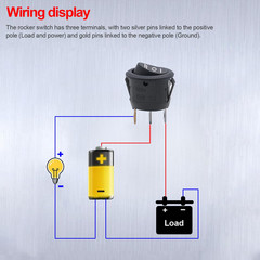 /5Pcs 12V round Rocker Switch On/Off/On AC 6A/250V 10A/125V SPST 3 Pin 3 Positio
