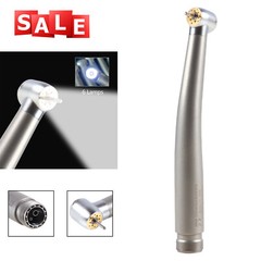 1-10 Dental 6 LED E-generator Fiber Optic High Speed Handpiece 2Hole 6 Sprays