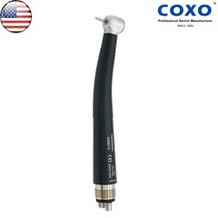 US COXO YUSENDENT Dental Push Button High Speed Handpiece M4 4 Holes Black
