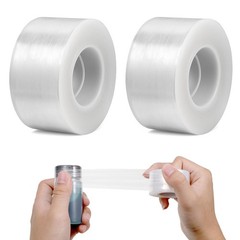Mini Clear Plastic Stretch Shrink Wrap Packing Roll Heavy Duty 1.18 In 2 Pcs