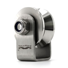 V Groove U Groove Stainless Steel Lifting Pulley Silent Pulley 800lb Silver Tone