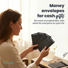 110 Pack Black Cash Envelopes for Money, 6.5 X 3.5In with Self-Adhesive, Thick 1