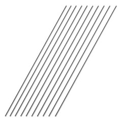 16 inches Long 2.5mm x 405mm 304 Stainless Steel Solid Round 2.5mmDia, Silver