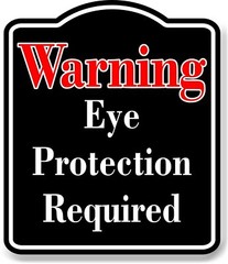 Warning Eye Protection Required Paintball BLACK Aluminum Composite Sign