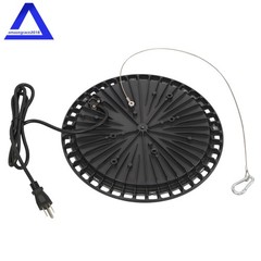 2 × LED Industrial Light, 150W 5000K 18000LM UFO LED High Bay Light & Plug Black