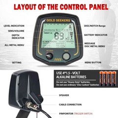 Detector de metales, Best Detector de oro impermeable de alta precisión 8 modos
