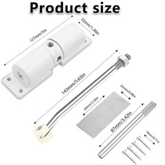 Automatic Door Closer, 30 kg Zinc Alloy Safety Spring Door Closer