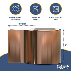 Copper Tape [2 Inch x 33ft]. Conductive Adhesive use as Copper Tape for Slugs, C