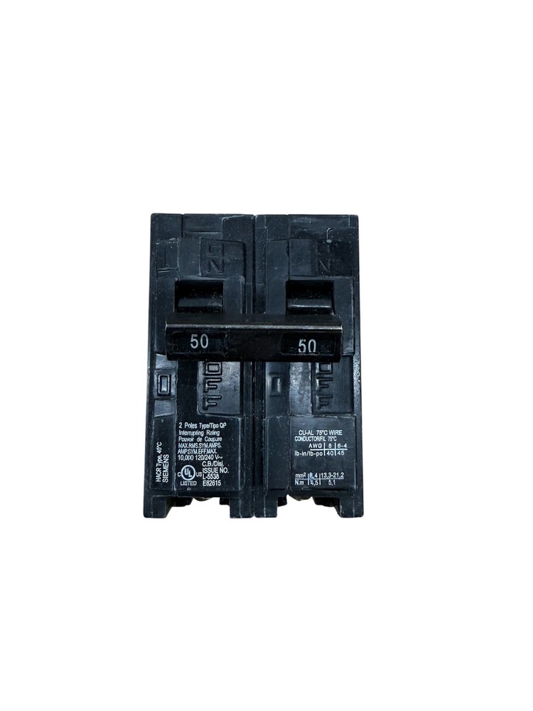 Siemens Q250 50 Amp 2-Pole Circuit Breaker 120/240V Q250 50A 2-Pole