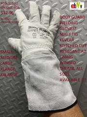 Welding Gloves Leather Goat Skin Tig Mig ANSI A2 Cut Protection S M L XL XXL