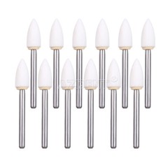 Dental Flame Mounted White Stone Polishing Burs FG Abrasion Point Burs FL2