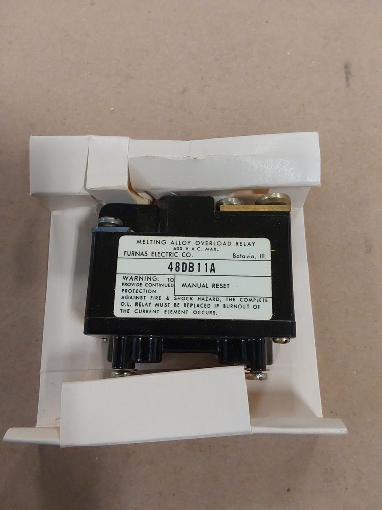 FURNAS THERMAL OVERLOAD RELAY FOR SIZES 00,0,1 48DB11A….N74
