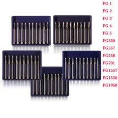 10-100 Pcs Dental Handpiece Carbide Burs FG 1 2 3 4 5 557 558 1957 1958 330 245