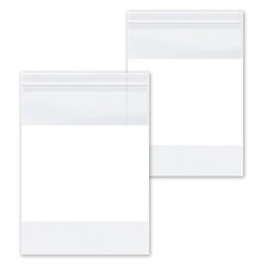 4 Mil Clear Reclosable Poly Bags with White Block Zipper 3″ x 5″ Pack of 2000