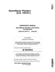 JOHN DEERE DB44 DB58 DB60 DB66 DB80 DB88 DB90 DBP44 PLANTER OPERATORS MANUAL