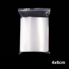 100 PCs Clear Zip Seal Plastic Bags Jewelry Zipper Top Lock Reclosable Baggies