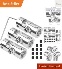 3Pack Universal U Joint Coupler Rotatable Steering Shaft Coupling Motor Conne…