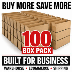 100 20x10x4 Cardboard Paper Boxes Mailing Packing Shipping Box Corrugated Carton