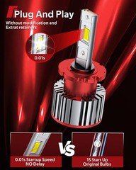 Torchbeam D2S D2R HID Bulbs, 30000LM 6000K Cool White 45W Xenon Bulbs, 85122 662