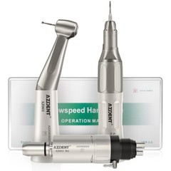 AZDENT Dental Slow Low Speed Handpiece Straight Contra Angle Air Motor 4/2Holes