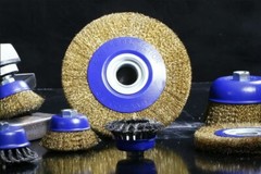 2Pcs 6″ INCH ROUND BRASS WIRE BRUSH WHEEL FOR BENCH GRINDER | RUST/PAINT REMOVAL