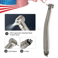 Dental Slow Low Speed Contra Angle Handpiece E-Type Push Button Head 1:1 ST