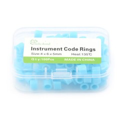 10Packs Dental Autoclavable 135ºC Bands Ring Recognition Silicone Color Large