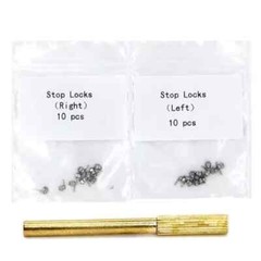 20 Pcs Dental Orthodontic Crimpable Hooks Stops Arch Wire Gurin Lock + Driver